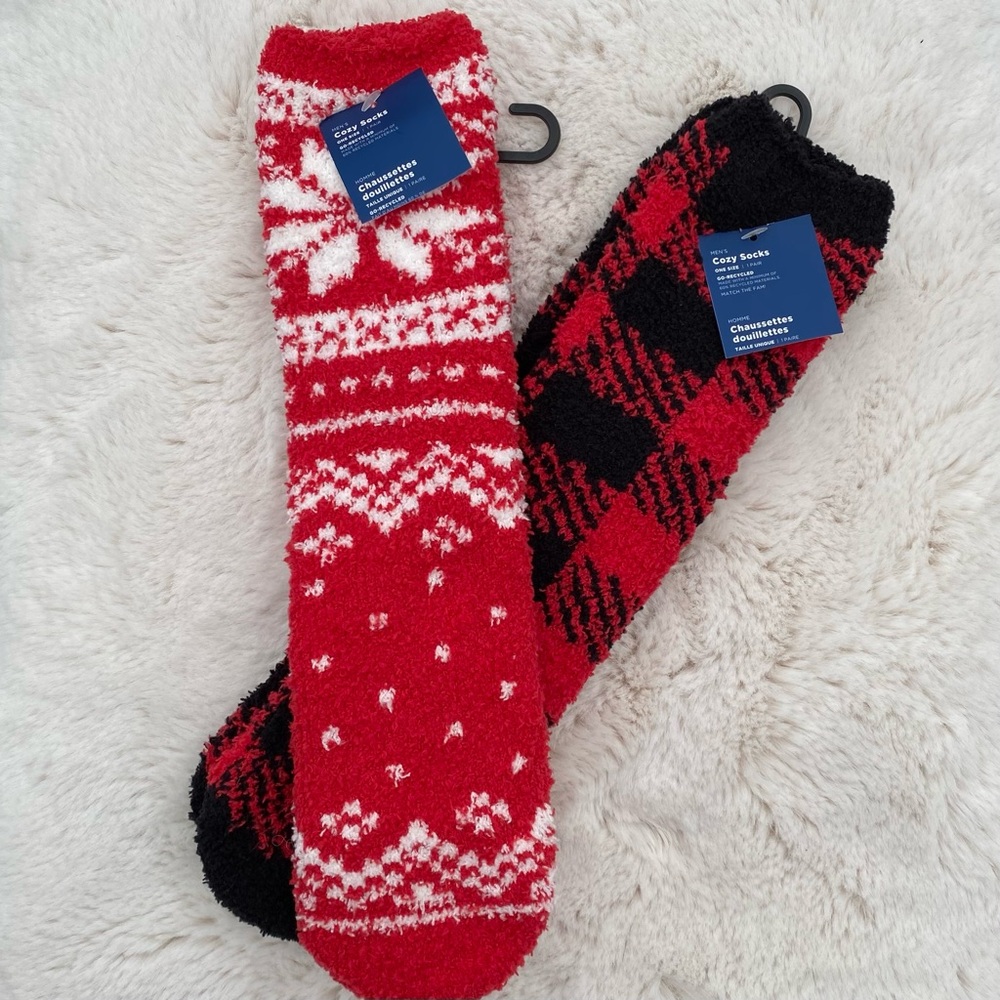 Red and White Fuzzy Socks | Old Navy | NWT